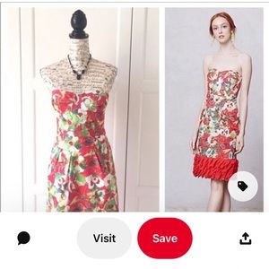 Anthropologie Peter som dress with feather detail